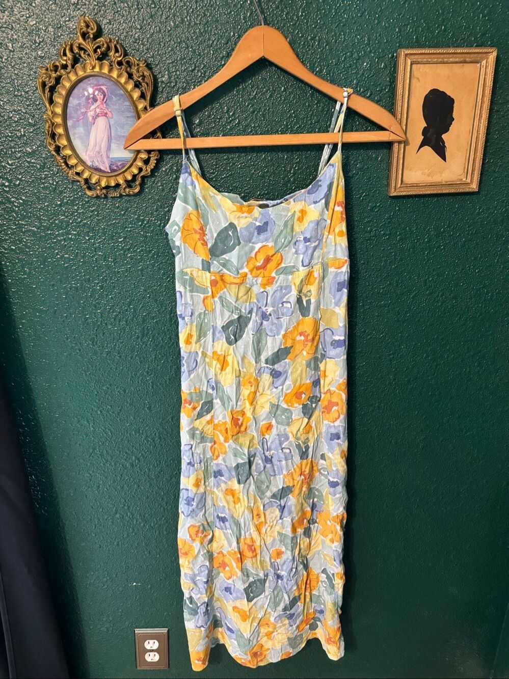 GHANDA SICILY MIDI DRESS FLORAL SZ MEDIUM